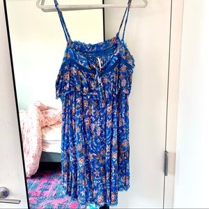 Free People “Take Me With You” Ruffle Mini Dress